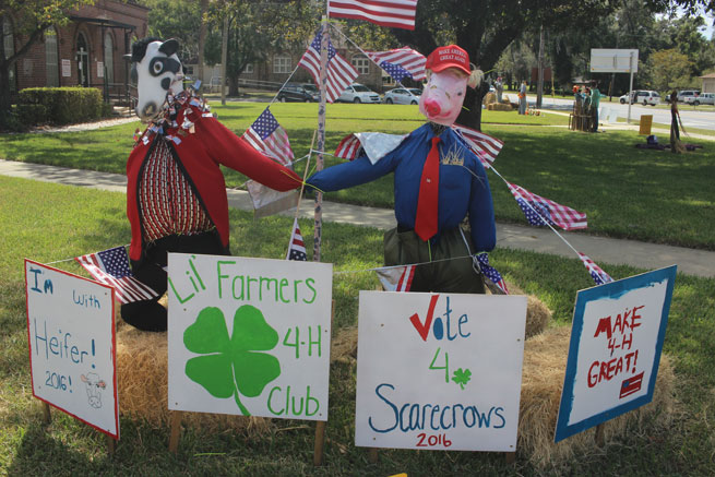 A scarecrow competition in Gilchrist