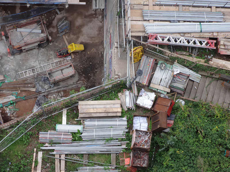 Building site seen from above
