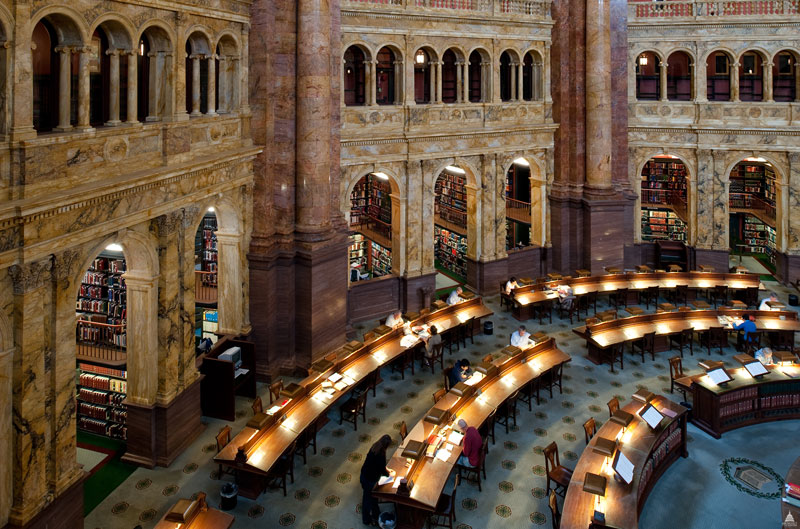 US Library of Congress reading room