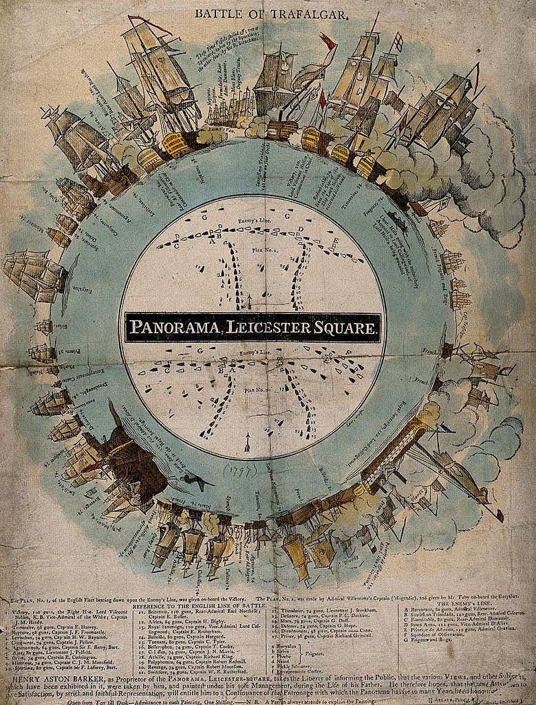 An advertisement for the Panorama, Leicester Square, London