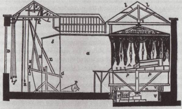 Patent image of Daguerre’s London Diorama
