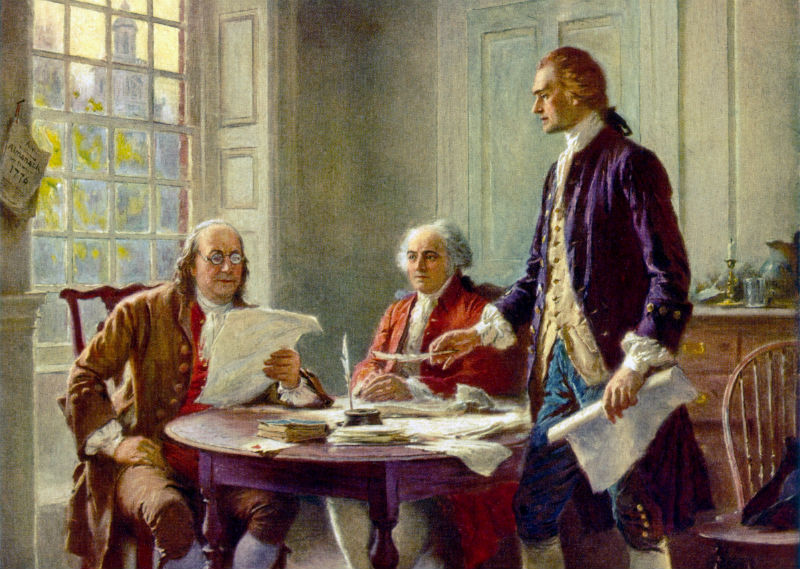 Writing the Declaration of Independence, 1776