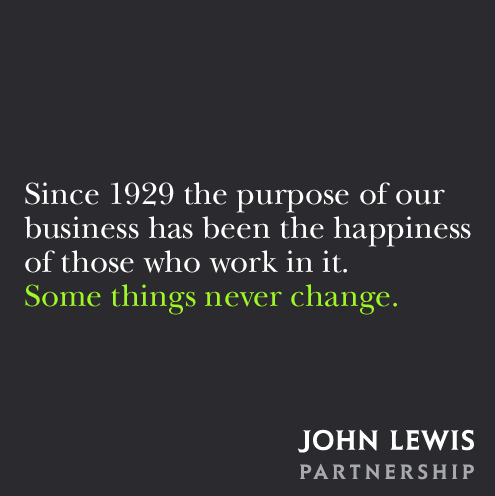 John Lewis motto on employee happiness