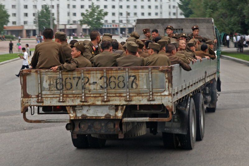 North Korean soldiers pictured in 2010