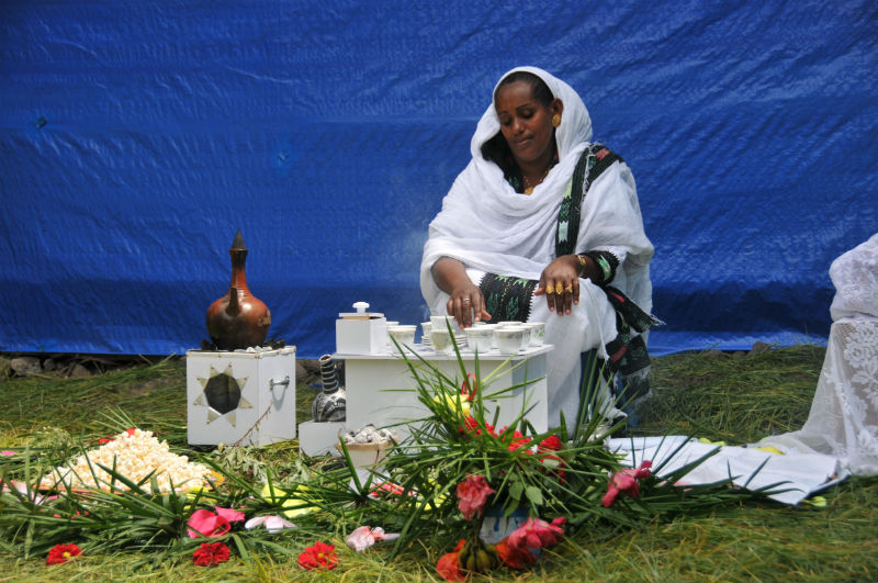 A traditional Ethiopian coffee festival