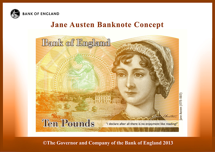 Jane Austen 10 pound note