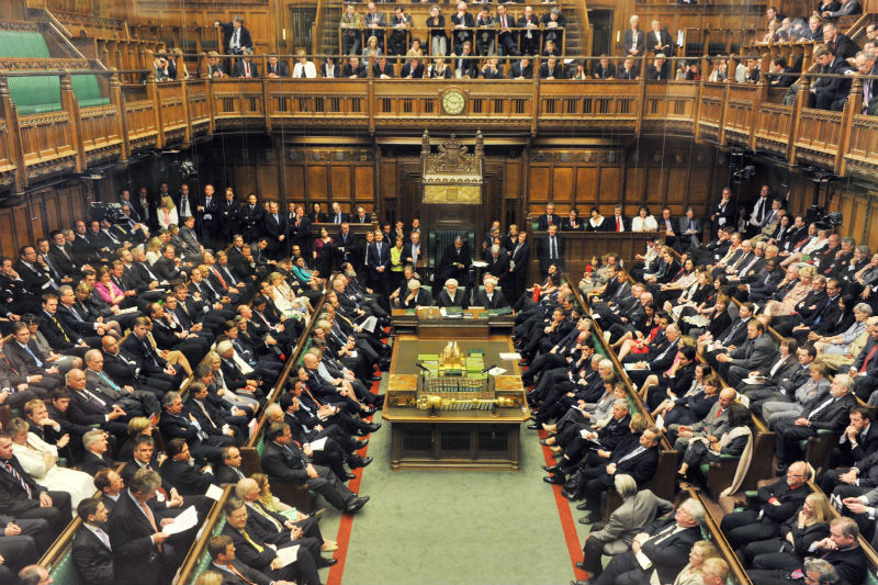 The House Of Commons in session