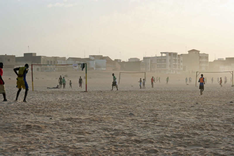 Volleyball on a beach in Dakar
