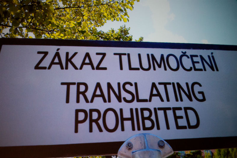 Translating Prohibited sign