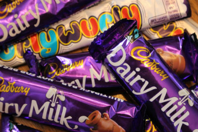 A selection of Cadbury chocolate bars 