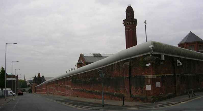 Landscape image of Her Majesty's Prison in Manchester, UK