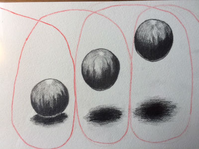 Black and white sketch by Elizabeth Silva