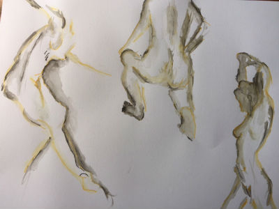 Painting of bodies by Elizabeth Silva
