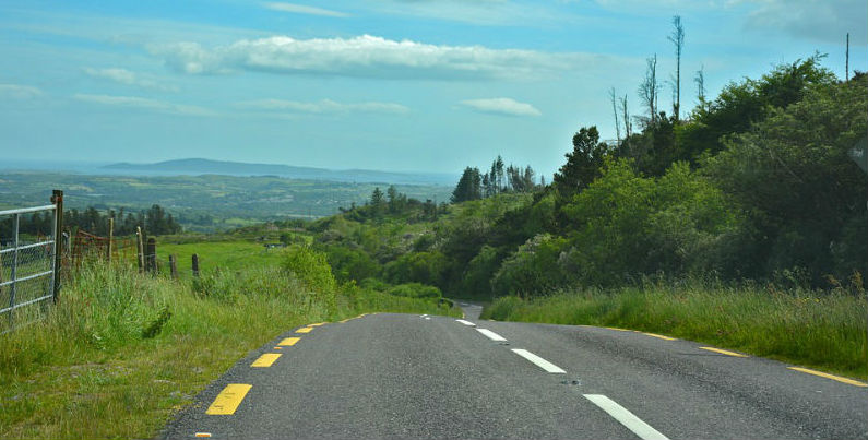 Landscape image of a road in South-West Ireland