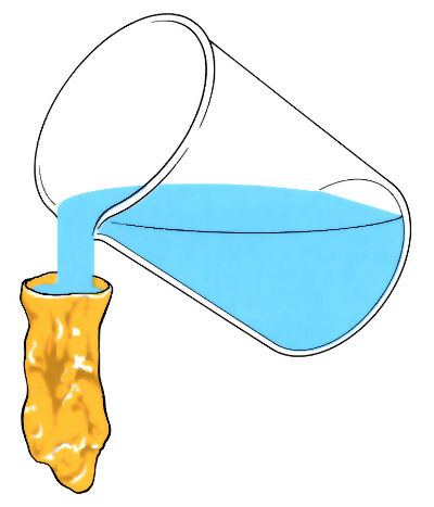 Diagrams to demonstrate the Monomer Casting process
