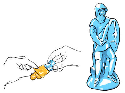Diagrams to demonstrate the Monomer Casting process