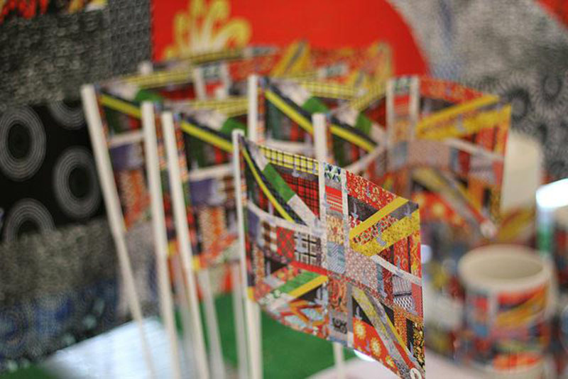 Image of flags from Tate Exchange installation 