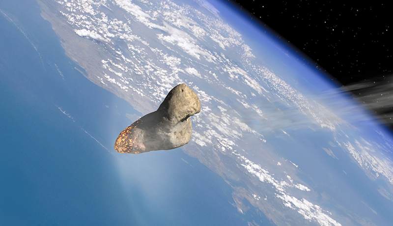 An asteroid fly's close to earth 