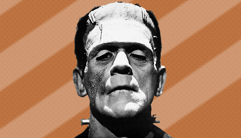 A promotional photo of Boris Karloff as Frankenstein's monster