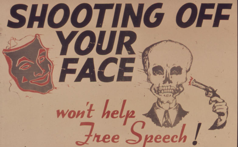 Political banner promoting free speech (US)