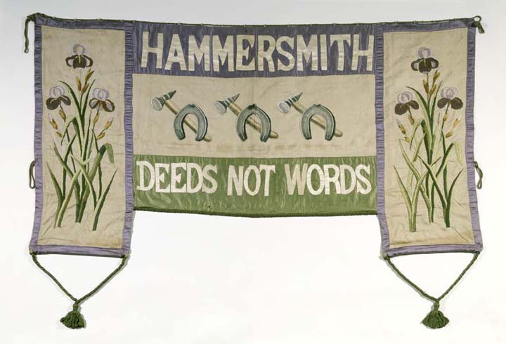 Deeds not Words banner
