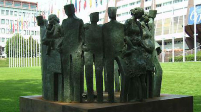 Monument to Human Rights outside the Council of Europe, Strasbourg. Some rights reserved.