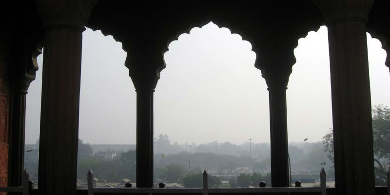 Smog in Delhi in 2008.