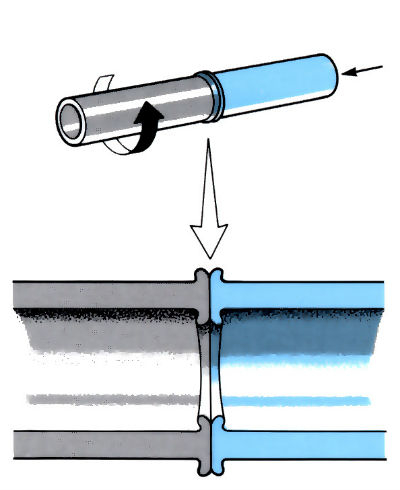 Images to demonstrate 'Friction welding' - see article