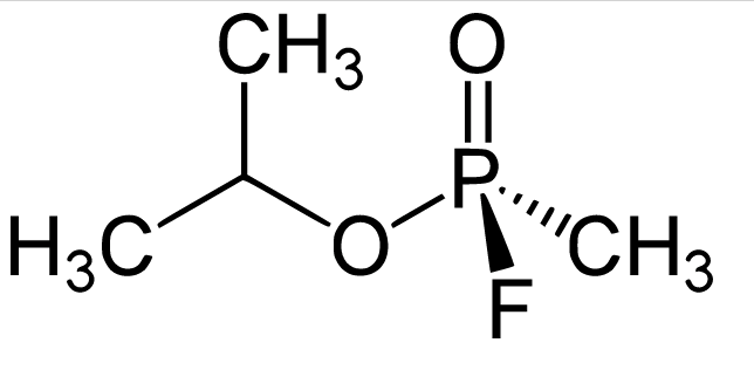 Chemical structure of sarin