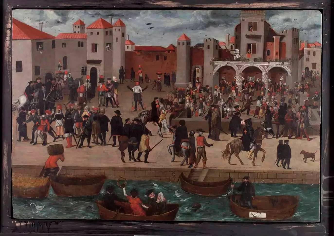 'View of a Square with the King's Fountain' c 1575 lisbon