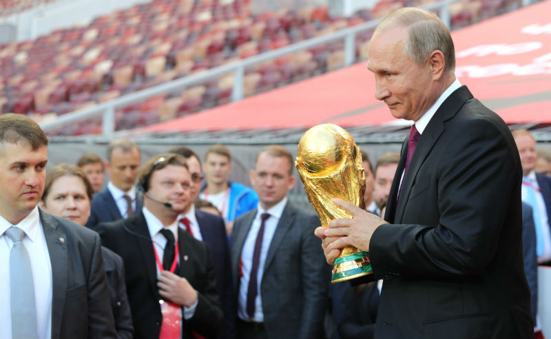 Vladimir Putin holds the World Cup