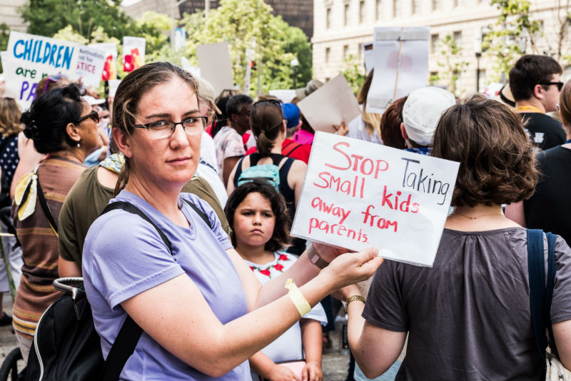 Women of Faith Cry Out: Families Belong Together protest