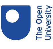 The Open University logo, a blue shield