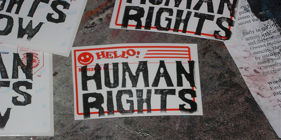 Human rights sign