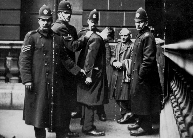 David Kirkwood being detained by police during 1919 Battle of George Square on 31 January 1919.