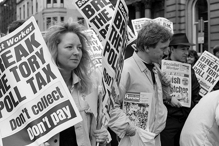 A demonstration against poll tax