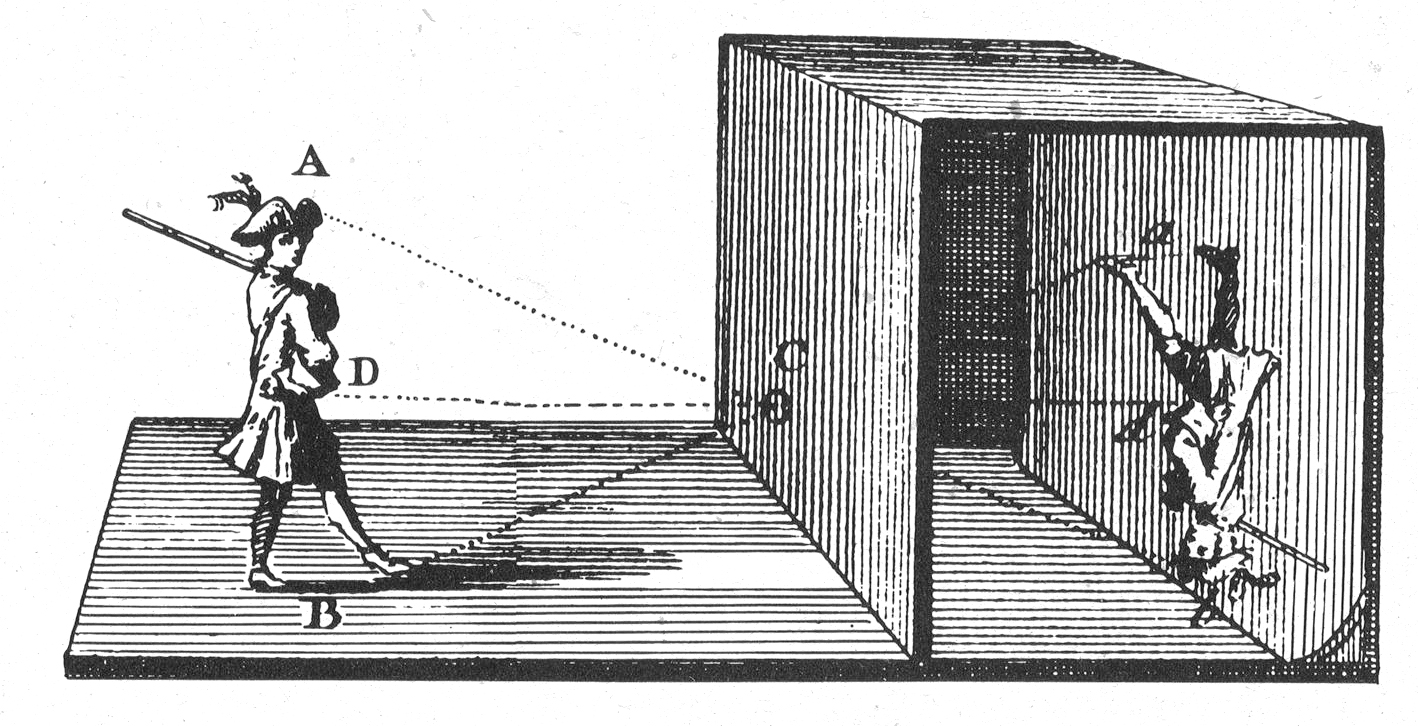 Illustration of the camera obscura principle