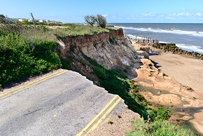 Photos taken in Happisburgh. Coastal erosion and beaches