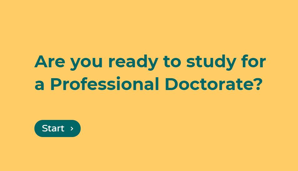 Yellow banner - could you study for a professional doctorate?
