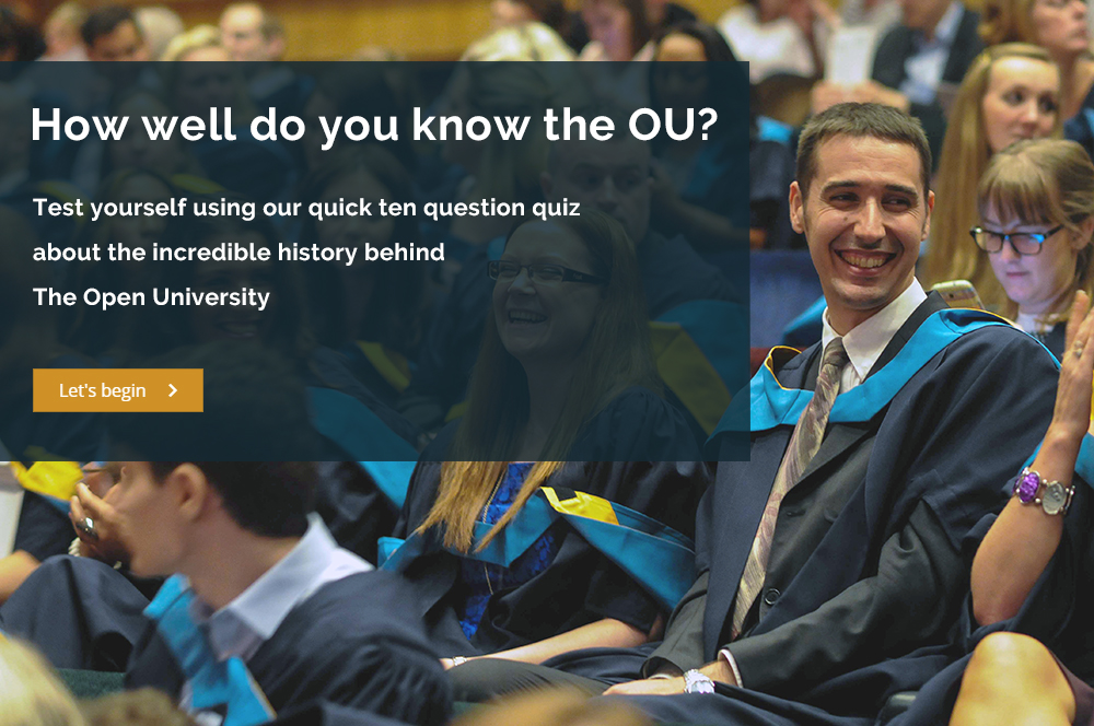 Banner image to access the 'How well do you know the OU' quiz