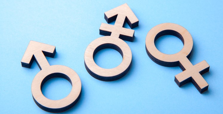 Symbol of transgender and gender symbols of man and woman