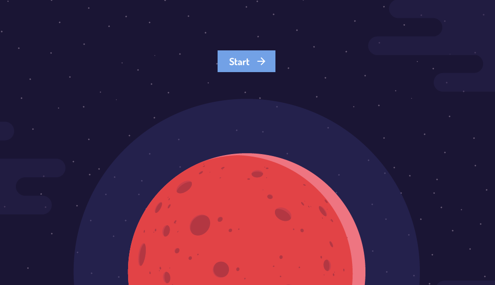 Illustration of Mars in space