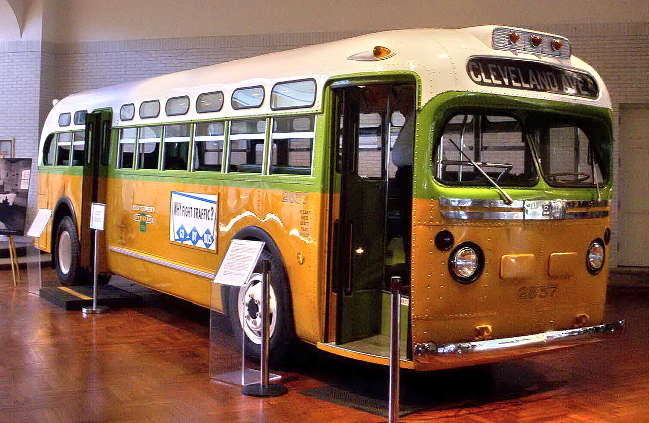 The bus on which Rosa Parks refused to give up her seat sparking the Montgomery Bus Boycott