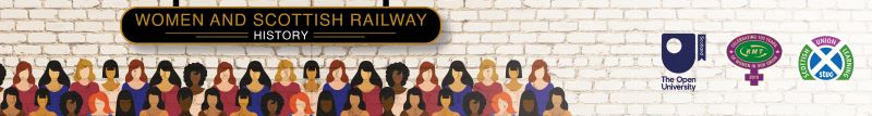 Railway collection banner. Graphic showing faceless woman standing in front of a brick wall with the collection name above.