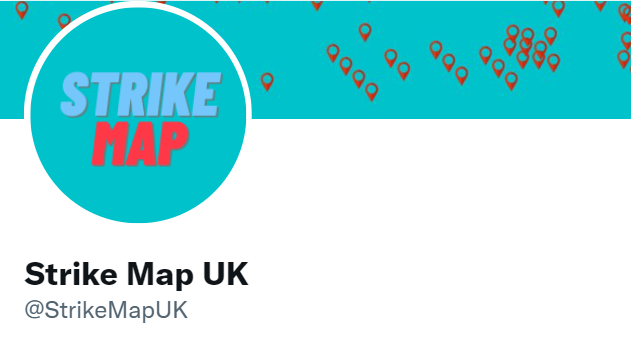 Strike Map UK logo from Twitter