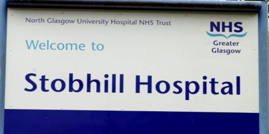 Stobhill hospital sign