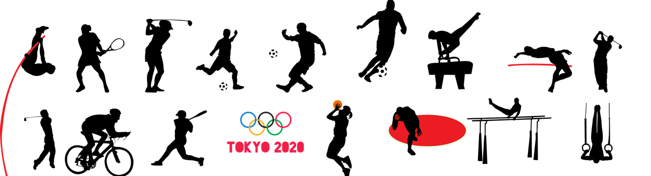 Tokyo 2020 sports silhouettes