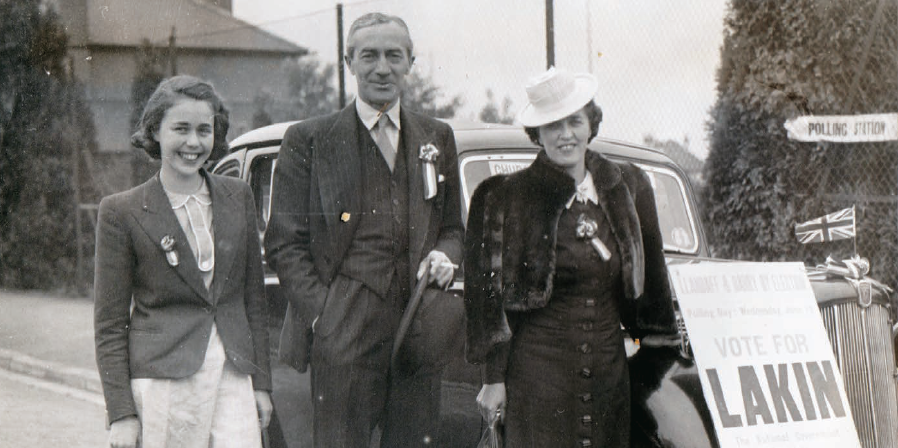 Cyril Lakin on the campaign trail.