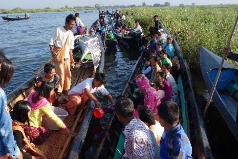 People on narrow boats