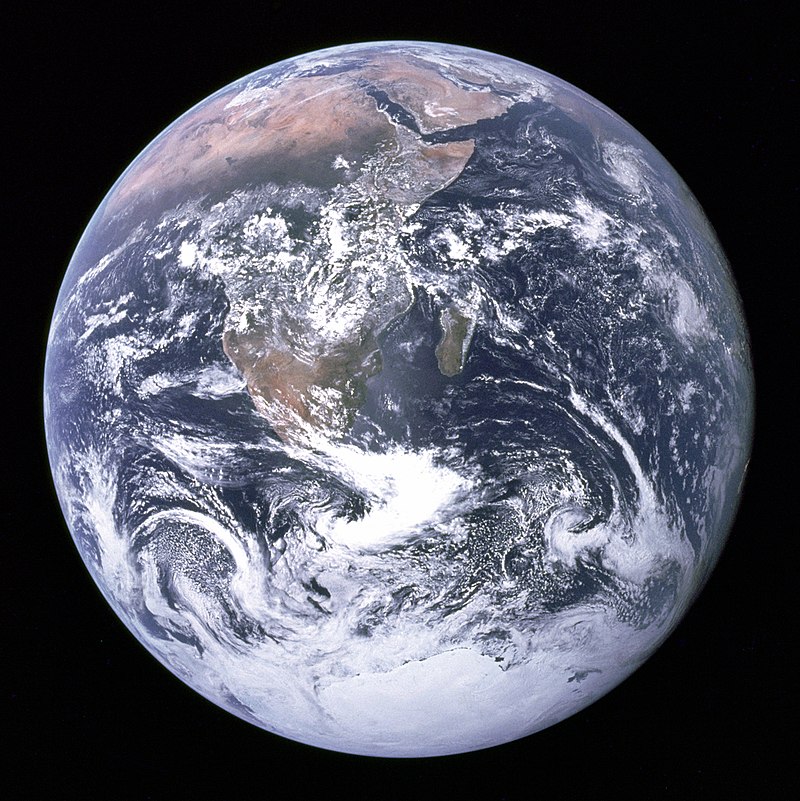 A photo of Earth in space by NASA / Apollo 17 crew